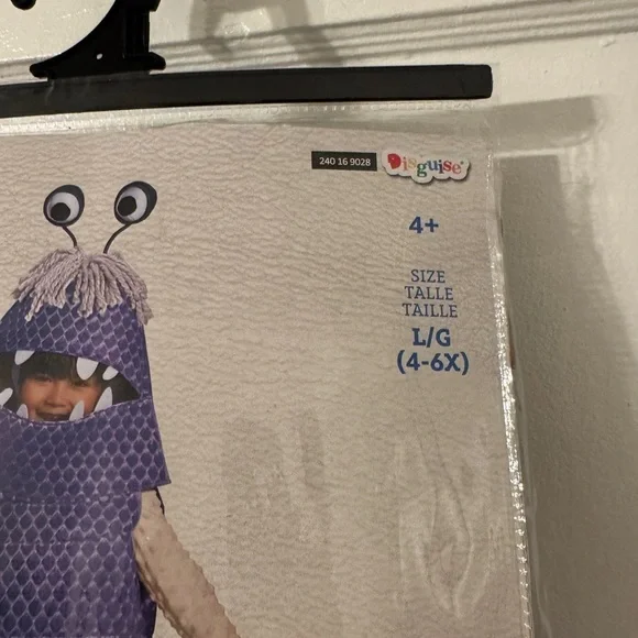 Disney Monsters Inc Boo Toddler Costume Sz Large 4-6x - Picture 4 of 5